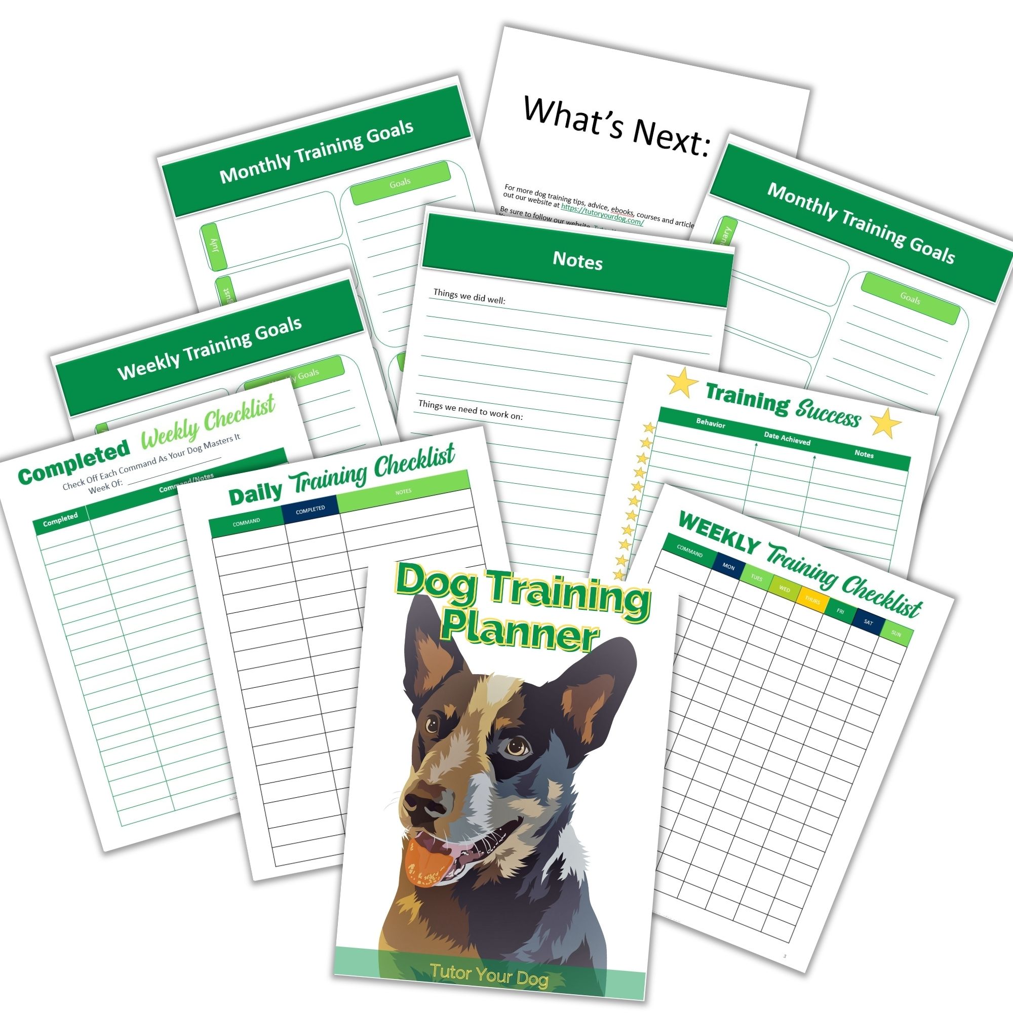 Printable dog training planner